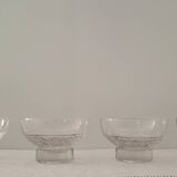 4 coupelles en verre sculpté