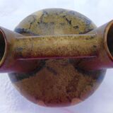 POLYCHROME GLAZED CERAMIC PITCHER - PROBABLY DENBAC TO CHECK