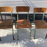 Chaises écolier style vintage