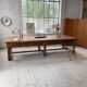 Solid walnut farmhouse castle table 1900 XXL