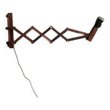 Zig zag wooden wall light from the 60s