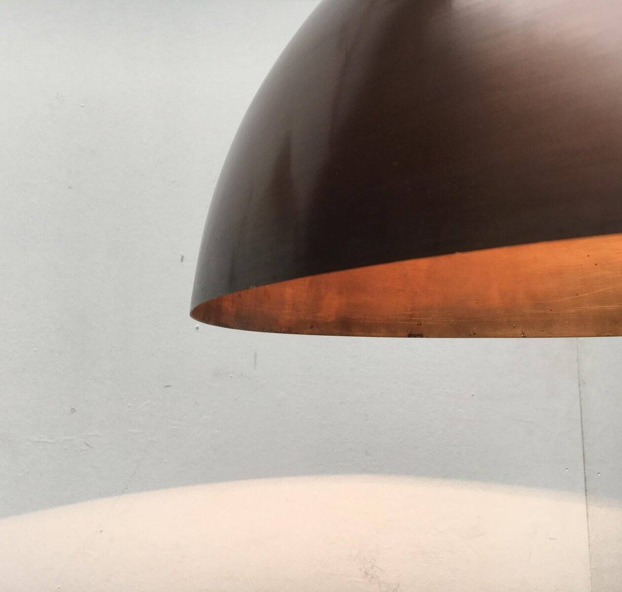 Mid-century copper dome pendant