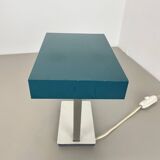 Modernist green Cubic Sputnik Table Light Kaiser Leuchten Lights, 1970s Ger