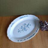 Plat de service arcopal myosotis Véronica vintage