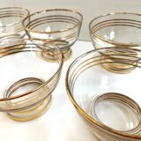 Set of 8 Glasses Coupes Bowls Champagne Alcohol Vintage Crystal Design