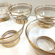 Set of 8 Glasses Coupes Bowls Champagne Alcohol Vintage Crystal Design