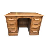 Bureau administratif à caissons en noyer massif