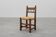 19th Century Spanish Hand-Carved oak Side Chair with Velour Seat