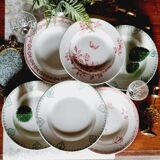 6 mismatched earthenware soup plates lot 7