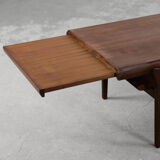 Danish extendable teak coffee table with drawer, 1960s
