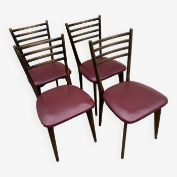 Suite de 4 chaises 1960 inspiration scandinave
