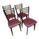 Set of 4 chairs from the 1960s with Scandinavian inspiration.