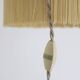 Small floral portable lamp with fringed finish