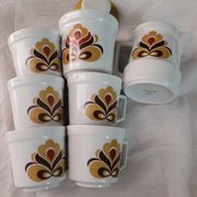 Set of coffee cups and serving pieces