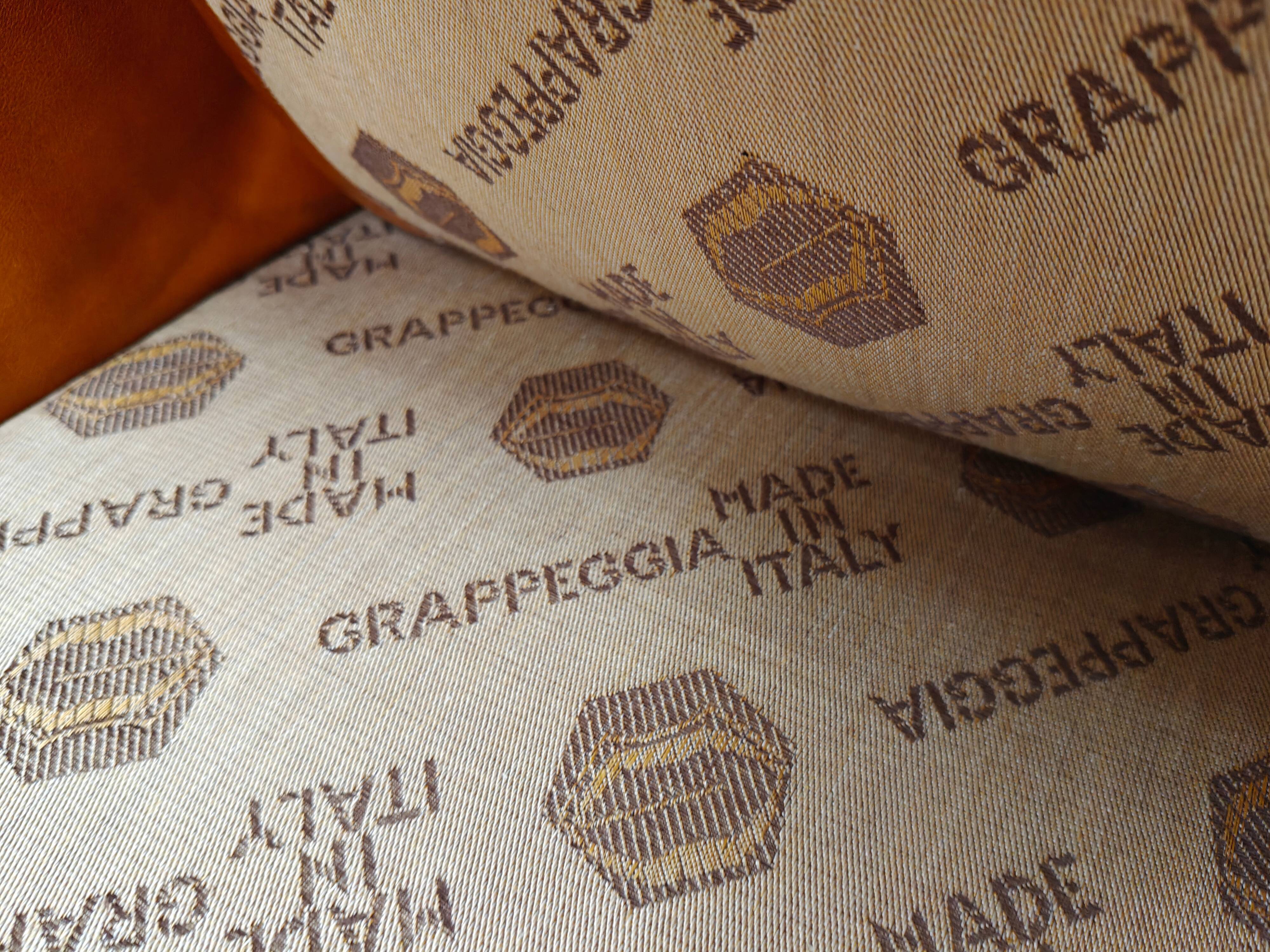 Mid-century Italian leather sofa set by Ercole Biella for Grappeggia, 1970s