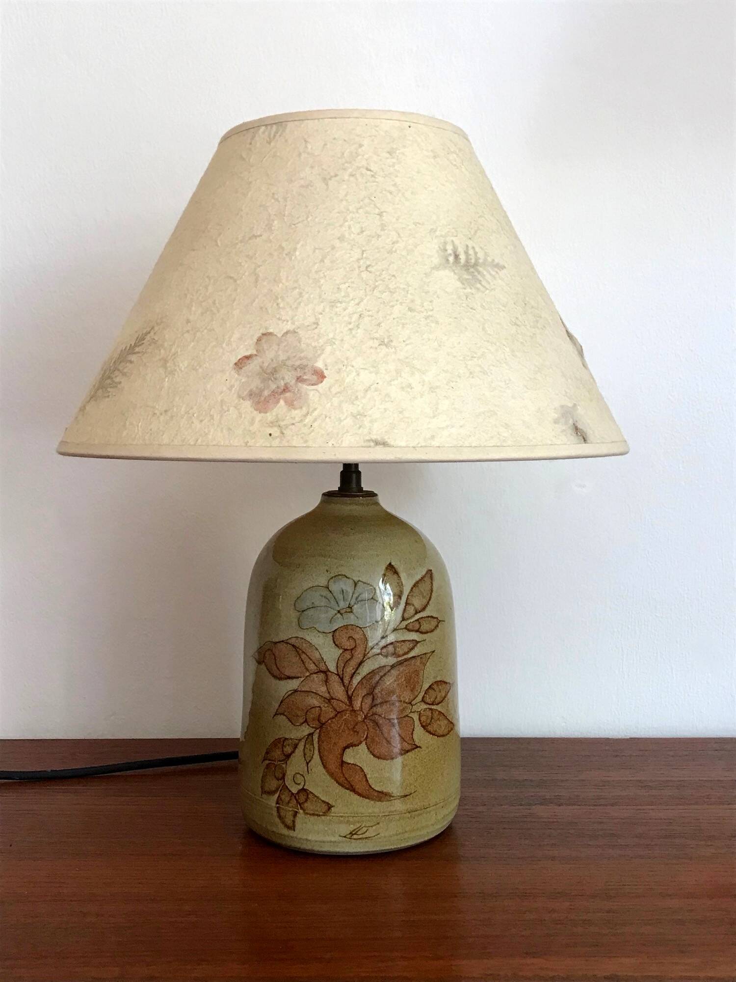 Vintage lamp in glazed stoneware from the 70s