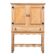 Small Brutalist Oak Cabinet with Brass Handles, Denmark, 1960s
