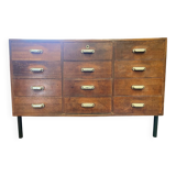 Vintage deep industrial chest of drawers, sideboard, dresser