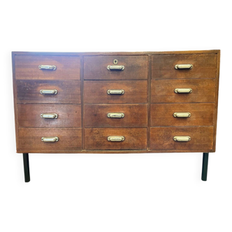 Commode industrielle profonde vintage, buffet, commode