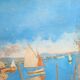 Oil sue canvas in old linen