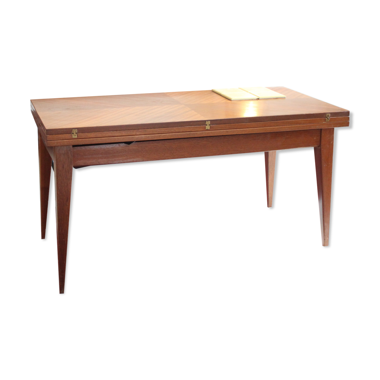 vintage coffee table with up and down system, dining table up to 10 people
