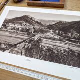 Digne-les-Bains, photo print from 1942.