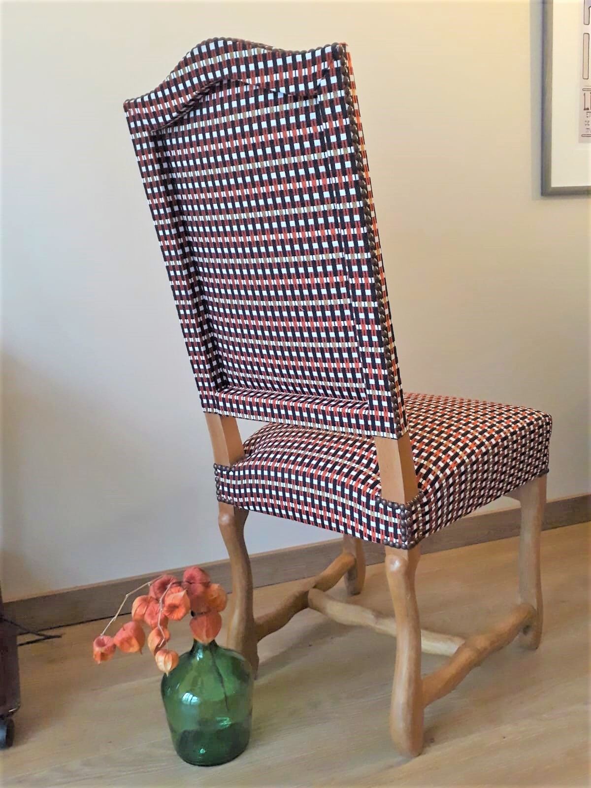 Chaise Louis XIII "os de mouton"