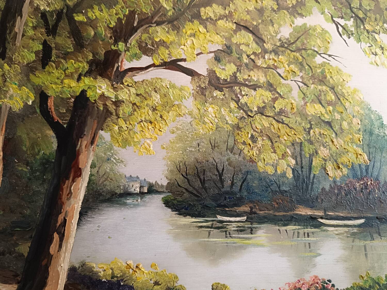 Small oil painting on hardboard