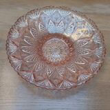 Art Deco carved pink plate
