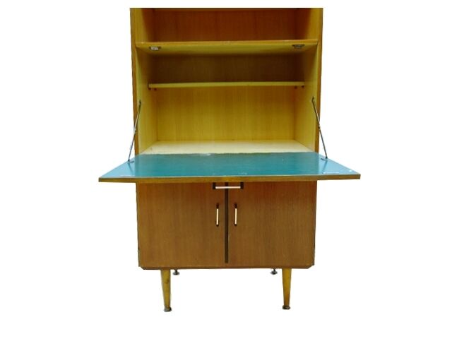 Secretary vintage 1970 light wood