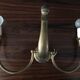 Pair d swans solid brass wall light