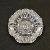 Chiseled bohemian crystal ashtray