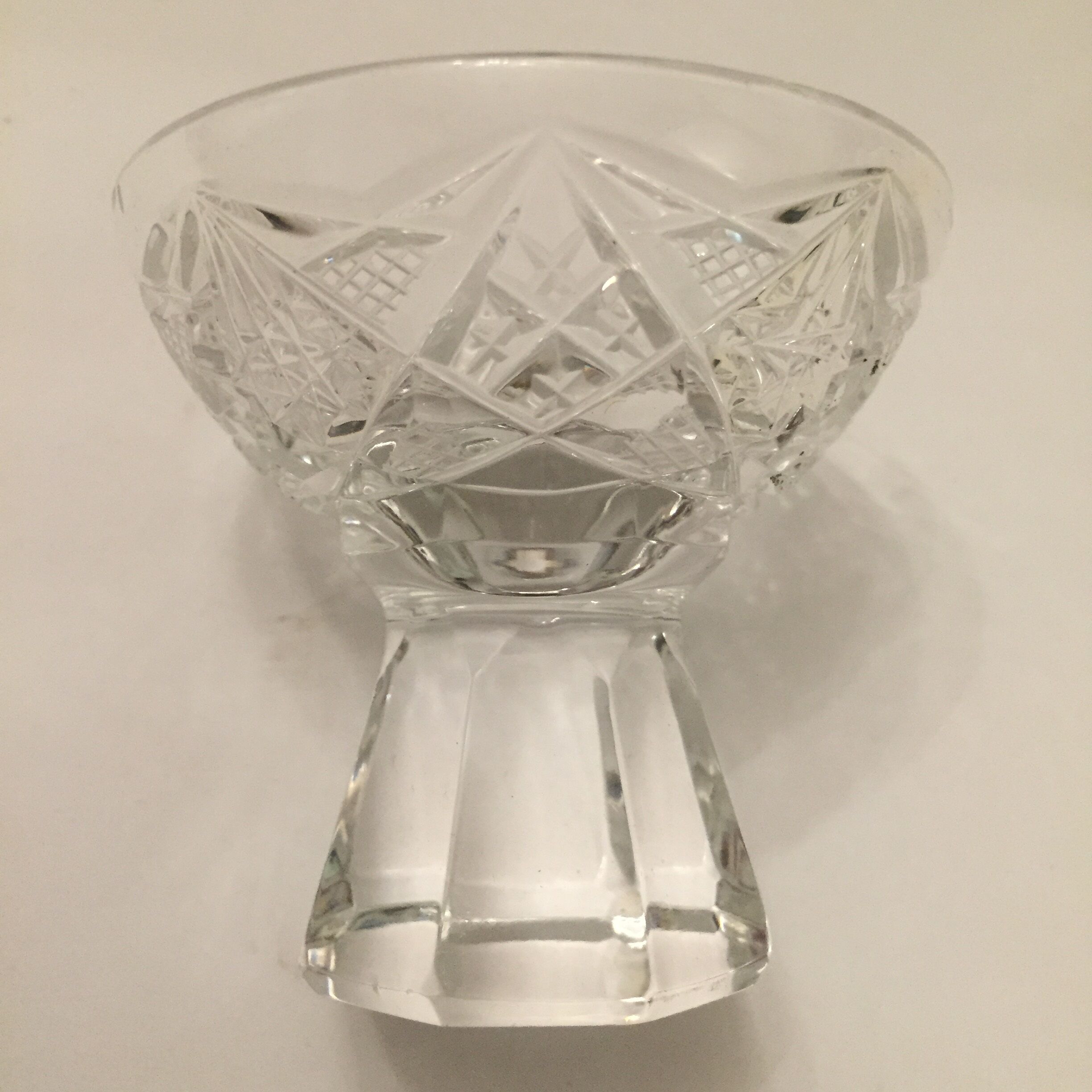 5 alcohol cut crystal glass set