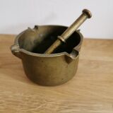 Brass mortar and pestle