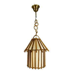 suspension rotin vintage
