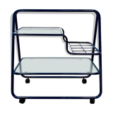 Cobalt blue bar cart