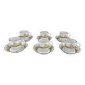 Set of 6 Limoges porcelain espresso cups Hôtel Métropole Brussels