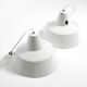 Two 50s metal enamel ceiling lamps by Axel Wedel Madsen for Louis Poulsen