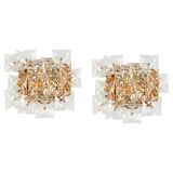 1 of 2 Superb Extra Large Crystal Wall Sconce by Kinkeldey, Germany, 1970s
