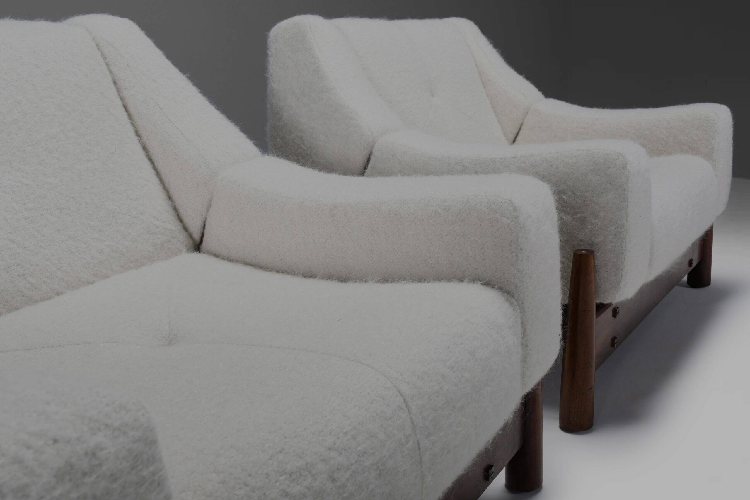 Pair of rosewood lounge chairs by Móveis Cimo, Brazil 1950s