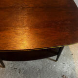 Coffee table with brass