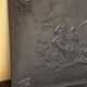 Cast iron fireplace plaque rural scene 64/64 cm