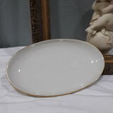 Ravier ovale en porcelaine Fürstenberg  crème liseré doré