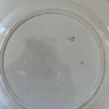 Large Earthenware Flat Plate with Floral Patterns