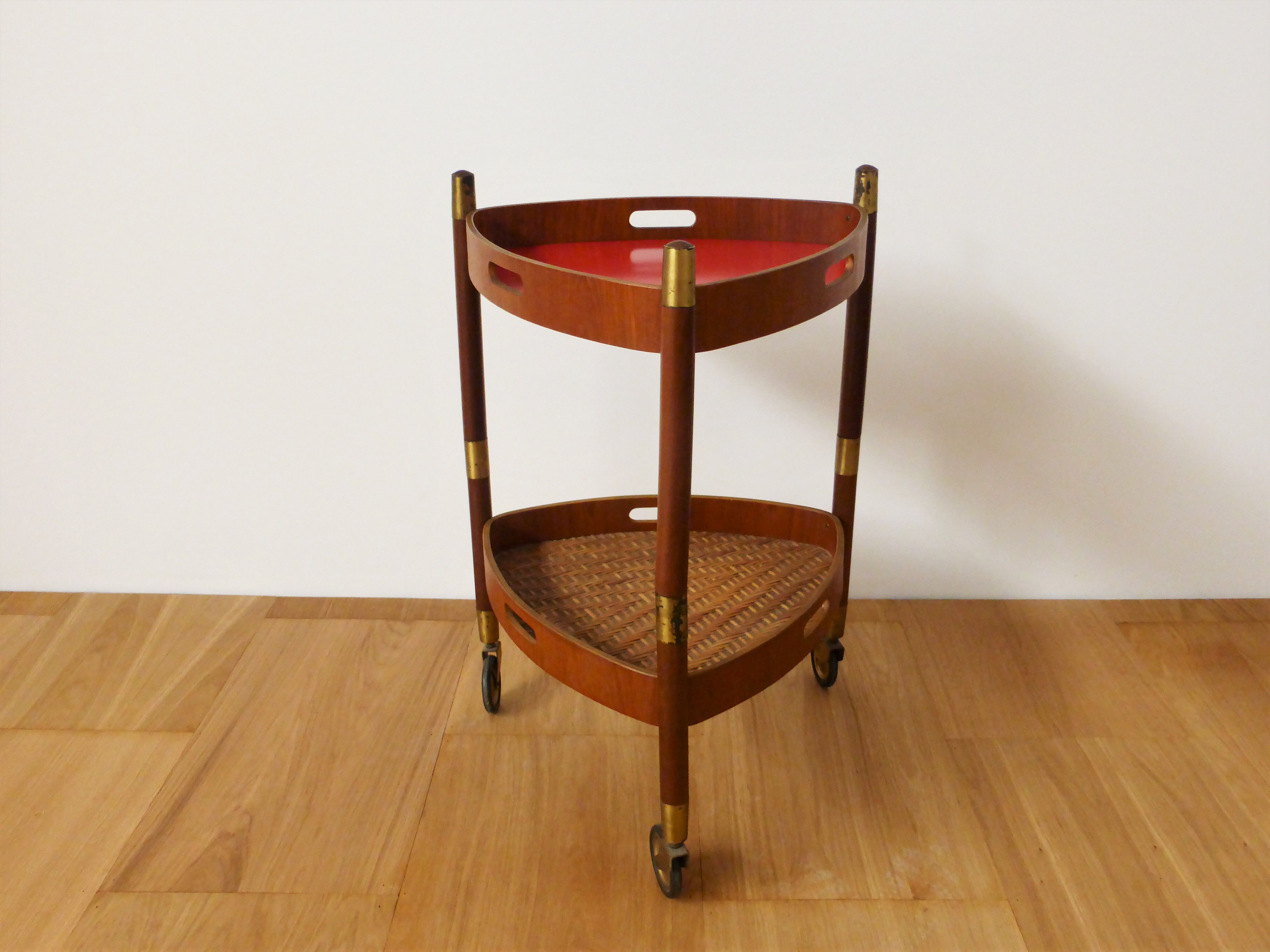 Serving trolley in Teak, Italy, 1950s