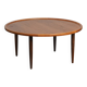Table basse ronde en teck moderne scandinave, Danemark, années 1960
