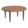 Table basse ronde en teck moderne scandinave, Danemark, années 1960
