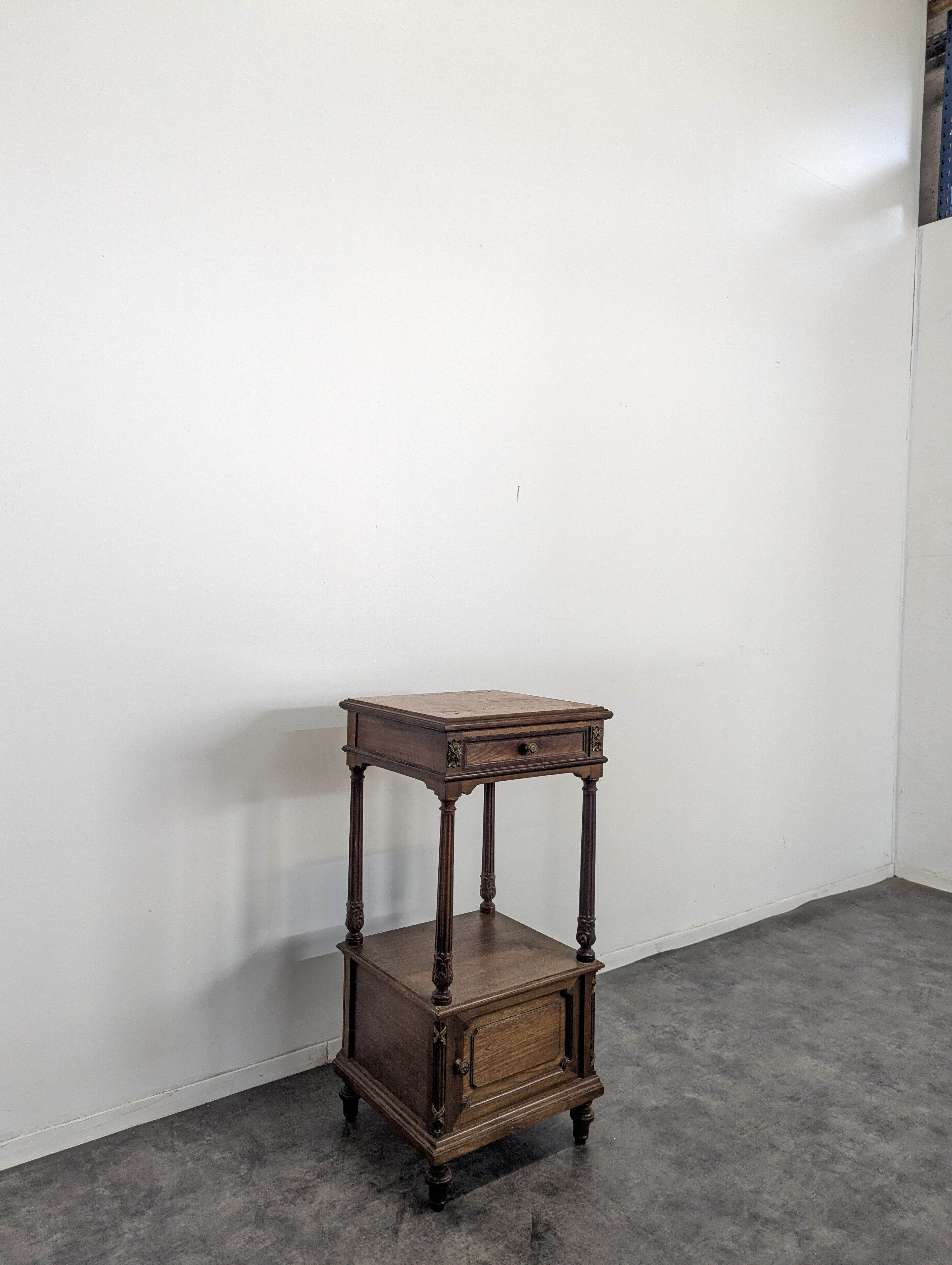 Louis XVI style mahogany bedside table made in Faubourg St Antoine