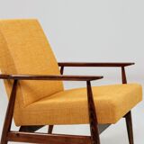 Vintage amber armchair Hermes designed by H. Lis