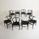 Set of 8 “Wishbone Chair” “CH24” chairs by Hans J. Wegner, 1990